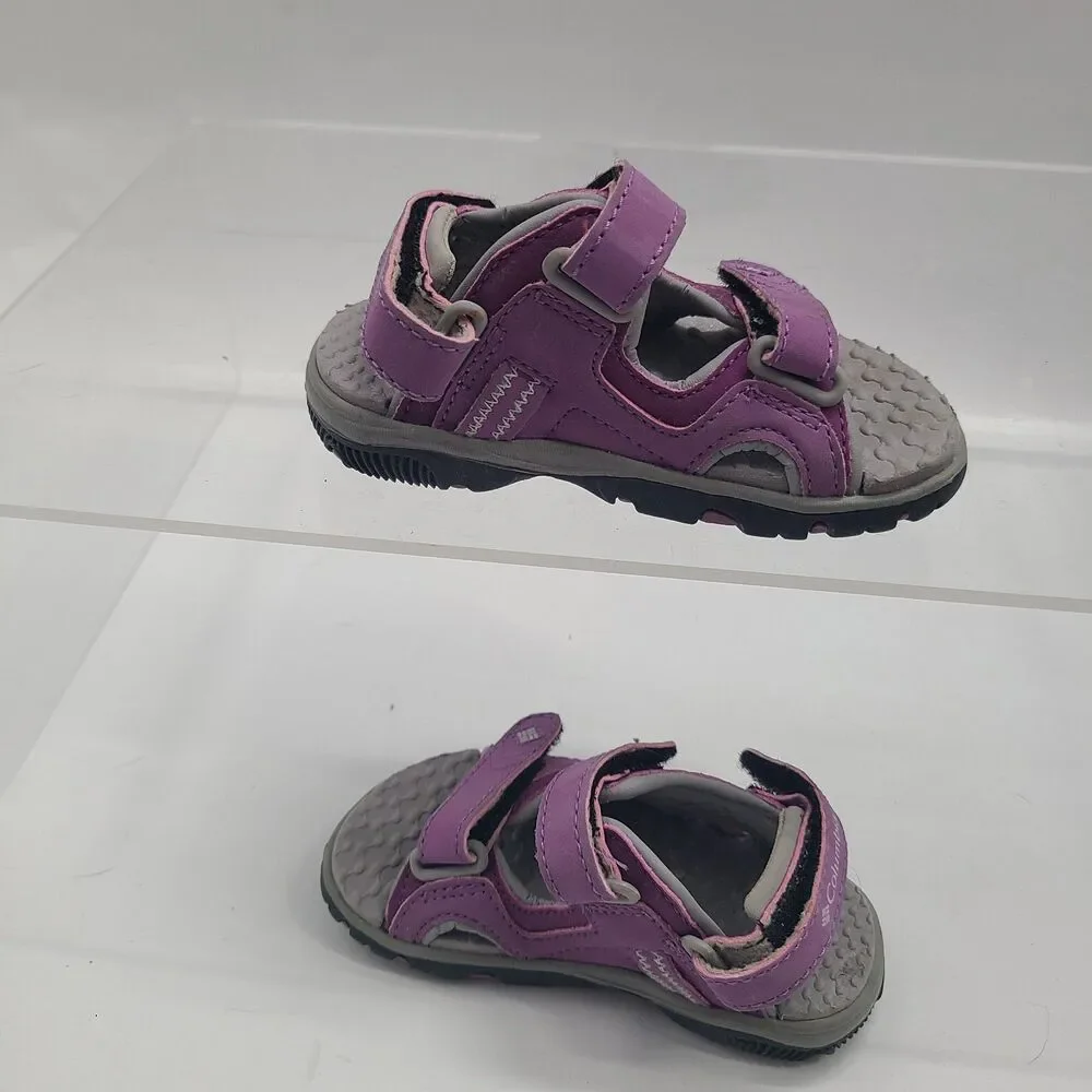 Columbia Youth Castlerock Supreme Plum Northern Lights sandals size 6